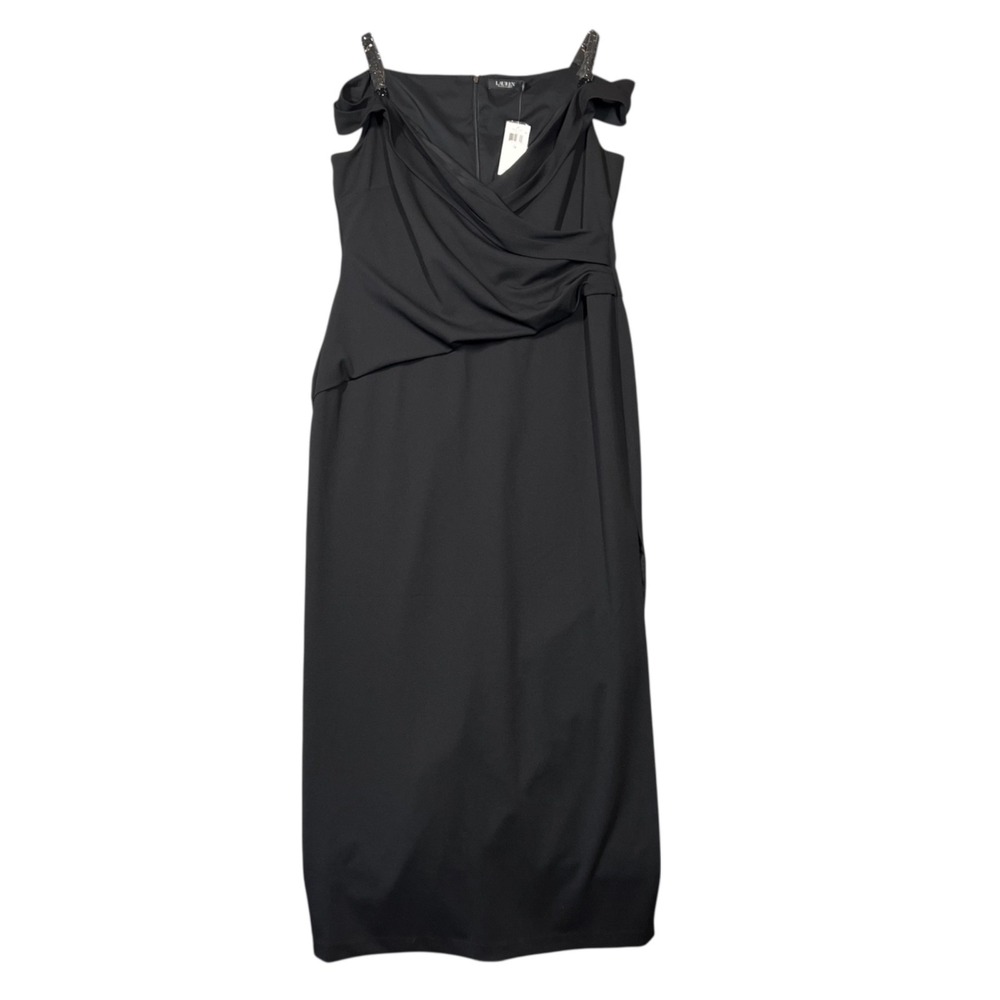 Lauren Ralph Lauren Dress Size 18 Black‎ Evening Dress Maxi Formal Holiday Party